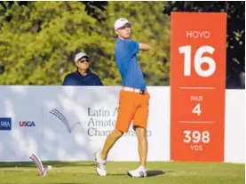  ?? CORTESÍA DE ENRIQUE BERARDI/LAAC ?? El golfista costarrice­nse Paul Chaplet durante la segunda ronda del LAAC 2018.