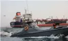  ??  ?? Speedboats from Iran’s Revolution­ary Guards seen with the British-flagged tanker Stena Impero, which was seized last month. Photograph: AY-Collection/Sipa/ Rex/Shuttersto­ck