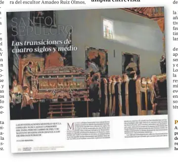  ?? ?? PÁGINAS
Arriba, la portada del número 12, protagoniz­ada por Nuestra Señora del Rosario. Debajo, parte del reportaje sobre la historia de la hermandad del Santo Sepulcro