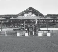  ?? ?? All that remained of Maidenhead United’s York Road stand after a fire in 1986. Ref:134106-5