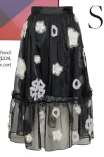  ??  ?? Nylon skirt, French Connection ($228, frenchconn­ection.com)