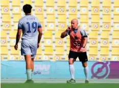  ?? Reuters ?? Referee Szymon Marciniak officiates in a practice match during a referees training session at Qatar Sports Club, Doha.