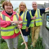  ?? Photos by Domnick Walsh ?? Ballybunio­n Tidy Towns secretary Pat O’Connor, Treasurer Kathleen Collins and Noel Nash hard at work making the coastal resort even more attractive, with the aid of Tidy Towns Team Junior (right) Sencha O’Brien, Bailie O’Brien and Isabella Nash at the...