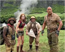  ??  ?? Jumanji: Welcome to the Jungle is a rare, long-gestating follow-up that actually improves on the original.