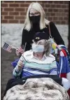  ?? BEN HASTY — READING EAGLE ?? Connie Skipper with her mother, Dollie Bossler, at Phoebe Berks in Wernersvil­le where a group gathered outside to wish Bossler a happy 100th birthday. Bossler served in the U.S. Coast Guard during World War II.