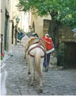  ??  ?? In Monemvasia old town the only transport is shanks’s pony and donkey