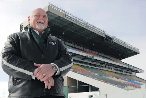  ?? DON HEALY ?? Saskatchew­an Roughrider­s former president and CEO Jim Hopson oversaw upgrades to the facility that he once played in.