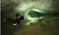  ??  ?? Investigac­ión. Según especialis­tas las cuevas eran utilizadas para ceremonias cuando el nivel de agua era bajo.