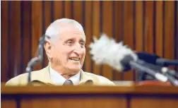  ?? PICTURE: OUPA MOKOENA ?? DOUBTS: Jan Rodrigues at the Ahmed Timol inquest this week. His testimony was contradict­ed by another witness yesterday.