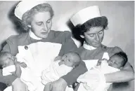  ??  ?? Left: Aneira was among the first babies born on the NHS.