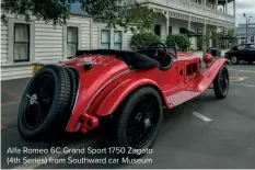  ??  ?? Alfa Romeo 6C Grand Sport 1750 Zagato (4th Series) from Southward car Museum