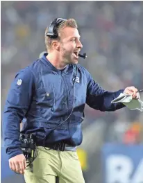  ?? KIRBY LEE/USA TODAY SPORTS ?? One hallmark of Rams coach Sean McVay’s game-planning is the element of surprise, especially on offense.