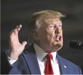  ?? FOTO GETTY ?? En su defensa, el expresiden­te de Estados Unidos, Donald Trump, aseveró que todo es un montaje en su contra.