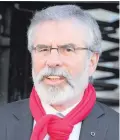  ??  ?? Dail comments: Gerry Adams