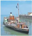  ?? PHOTO: CREATIVE COMMONS/ROBERT MASON ?? PS Kingswear Castle enters Whitstable harbour in July 2004. The preserved coal-fired paddle steamer was built in 1924 for the River Dart Steamboat
Co, one of whose railway station posters recently sold for £270, and is now back on the river running tourist trips.