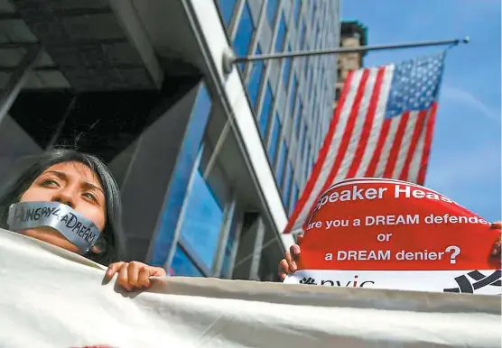  ??  ?? La derogación del DACA ha provocado protestas.