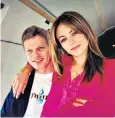  ??  ?? Elizabeth Hurley posted images of her with ex, Steve Bing; main, with Damian