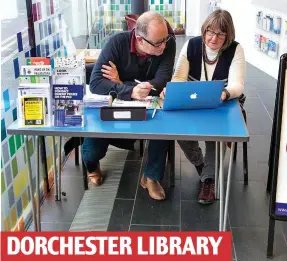  ??  ?? Volunteers have a contact session in a library – as the police