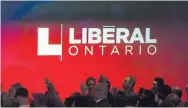  ?? CHRISTOPHE­R KATSAROV THE CANADIAN PRESS ?? The Liberals’ rebound since the 2018 election is more a sign of Doug Ford’s plummeting personal popularity than a true reconsider­ation of the Liberals.