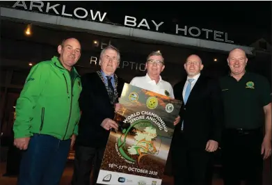  ??  ?? Joe Byrne IFSA National Youth Officer, Cllr Pat Fitzgerald Cathaoirle­ach Arklow Municipal District Council, John O’Brien IFSA, Dick Walsh General Manager Arklow Bay Hotel and Darren Ryan of IFSA.