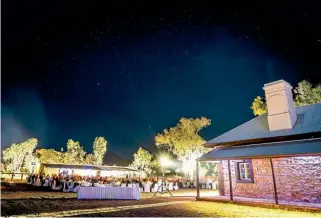  ?? RAIL GREAT SOUTHERN ?? The Alice Springs Telegraph Station plays host to a dinner with a twist.
