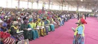  ?? ?? Cross section of the congregati­on at the programme themed, “From Sorrow To Joy,” held recently at the headquarte­rs of The Lord’s Chosen Charismati­c Revival Ministries in Ijesha, Lagos.