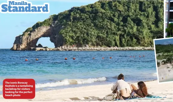  ?? The iconic Boracay Keyhole is a tantalizin­g backdrop for visitors looking for the perfect beach photo ??