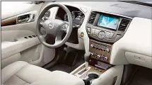  ??  ?? Interior view of the new Nissan Pathfinder.