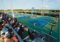  ?? MANUELA DAVIES/USTA ?? The USTA National Tennis Center at Lake Nona will host the NCAA men’s and women’s tennis championsh­ips starting May 11.