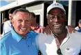  ??  ?? John Hart with cricket legend Sir Vivian Richards enjoying the NZ Open.