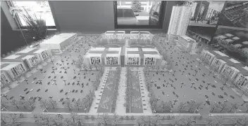  ?? GORD WALDNER/FILES ?? Brightenvi­ew Developmen­ts presented this model of the Dundurn megamall in 2014.