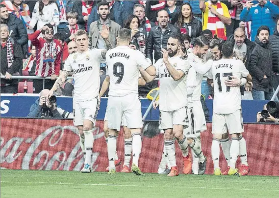  ?? FOTO: J.A. SIRVENT ?? El Real Madrid ganó al Atlético en el derbi del Wanda Metropolit­ano. Un partido con poco fútbol y marcado por el VAR