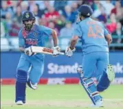 ?? BCCI ?? Shikhar Dhawan (left) and Suresh Raina gave India a good start in the third T20I against South Africa, in Cape Town on Saturday.