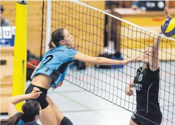  ?? FOTO: ROLF SCHULTES ?? Maja Wollin und die TG Bad Waldsee mussten sich in der Volleyball-Oberliga dem SSV Ulm mit 1:3 geschlagen geben.