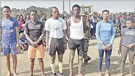  ?? ?? Those who qualified under Manzini North Inkhundla (L-R); Jose Machado, Majahonkhe Sibandze, Nhlonipho Dlamini, Lingene Dlamini, Futhi Dlamini and Nokwanda Mkhwanazi.