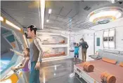  ??  ?? Guests of the future Disney hotel being on a space station. will live out a scenario of