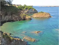  ??  ?? The rocky bay beneath the castle at Ribadeo offered Jim shelter