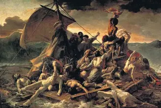  ?? MUSEU DO LOUVRE ?? Trágico. ‘A Balsa da Medusa’, de Théodore Géricault, retrata naufrágio na África, em 1816