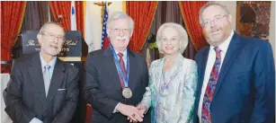  ?? (Yoni Reif) ?? BAR-ILAN UNIVERSITY’S Ingeborg Rennert Center for Jerusalem Studies gives its annual Guardian of Zion Award to former US ambassador to the United Nations John R. Bolton, who delivered the annual Distinguis­hed Rennert Lecture, ‘The Old Jerusalem and The...