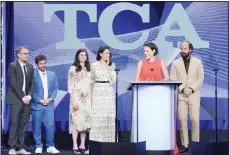  ??  ?? Harry Williams (from left), Joe Lewis, Sarah Hammond, Sian Clifford, Phoebe Waller-Bridge and Brett Gelman onstage at the 35th annual TCA Awards during the Summer 2019 Television Critics Associatio­n Press Tour at the Beverly Hilton
Hotel on Aug 3 in Beverly Hills, Calif. (AP)