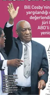  ??  ?? 79 yaşındaki Bill Cosby, duruşmanın görüldüğü binayı böyle terk etti. Eğer suçlu bulunsaydı ömür boyu hapse çarptırıla­bilirdi.