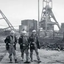  ??  ?? The last shift at South Hetton Colliery in March 1983. The pit was opened by South Hetton Coal Company in 1833 and once employed 1,400 miners.
