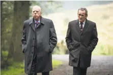  ?? Steffan Hill ?? Timothy Spall (left) is Ian Paisley and Colm Meaney is Martin McGuinness in Nick Hamm’s historical drama “The Journey.”