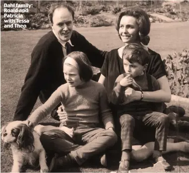  ?? ?? Dahl family: Roald and Patricia with Tessa and Theo