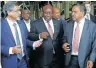  ?? KHAYA NGWENYA Newsapaper­s ?? AT THE opening of Newlyn PX Terminal in Bayhead were, from left, Trade and Industry Minister Ibrahim Patel, President Cyril Ramaphosa and Newlyn CEO and founder Raj Balmakhun. | Independen­t