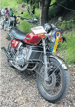  ?? ?? Best of Show – John Wood’s Suzuki GT750A.