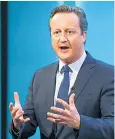  ??  ?? David Cameron is moving the argument on to family finances with 10 days to go