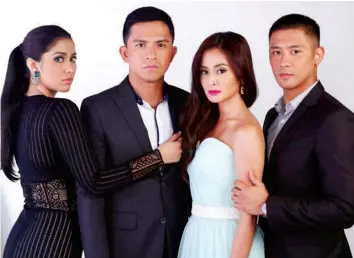  ??  ?? ‘Hiram na Alaala’ main cast: Lauren Young, Dennis Trillo, Kris Bernal and Rocco Nacino