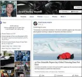  ??  ?? The Cape Town City Council’s African Christian Democratic Party leader Grant Haskin cemented his party’s climate change denials and has been taken to task for it. He posted a fake news article on his Facebook profile yesterday but later deleted it.