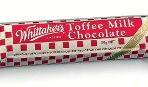  ??  ?? Whittaker’s is launching a new limited edition chocolate bar, this time based on its own toffee milks.